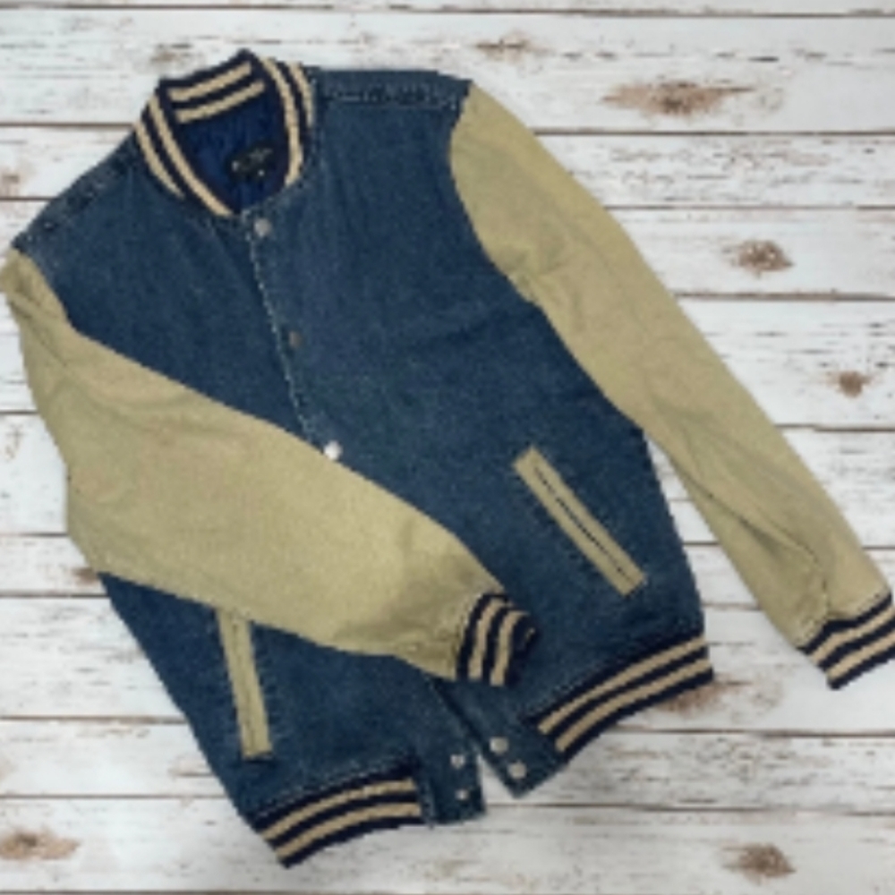 Pacsun Varsity Jacket. Denim and canvas varsity style jacket. Size Smal… - Picture 1 of 6